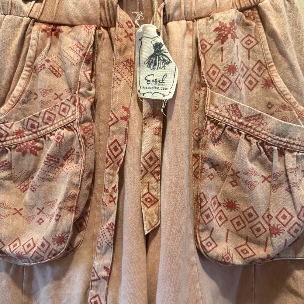 NWT Easel tribal print mixed mineral washed Women's Pants - Picture 8 of 9